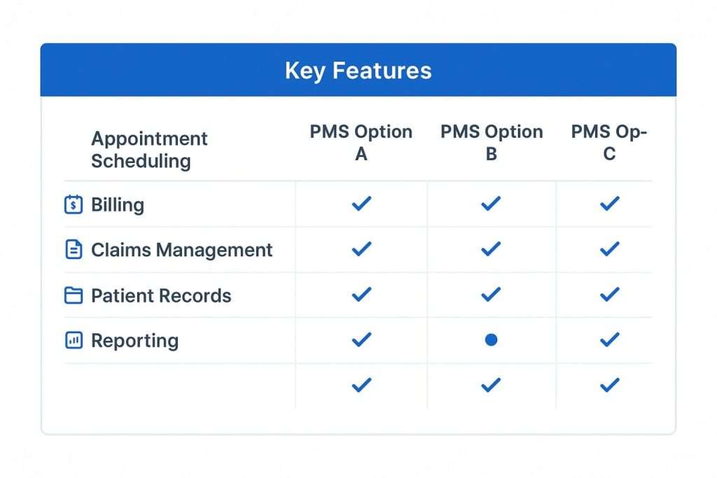 PMS Options Feature Comparison