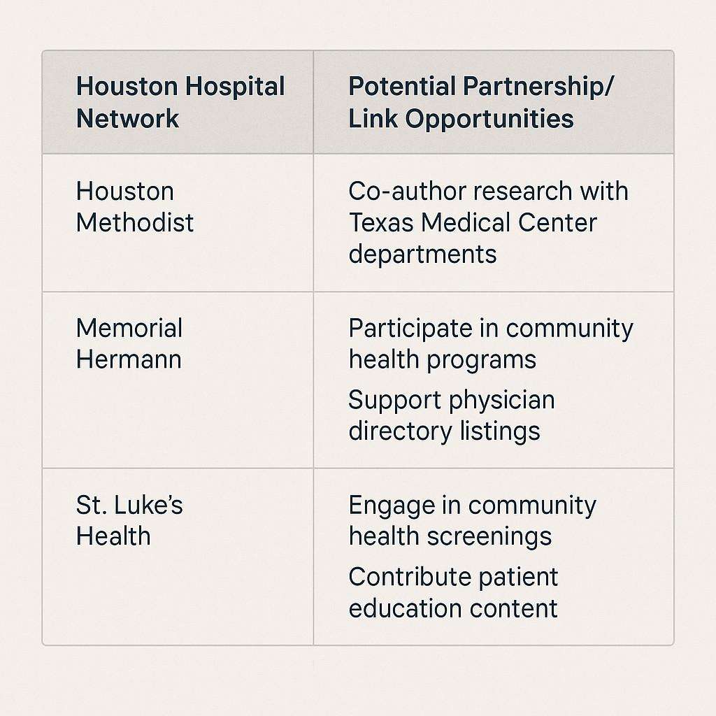 Houston Hospital Networks and Partnerships