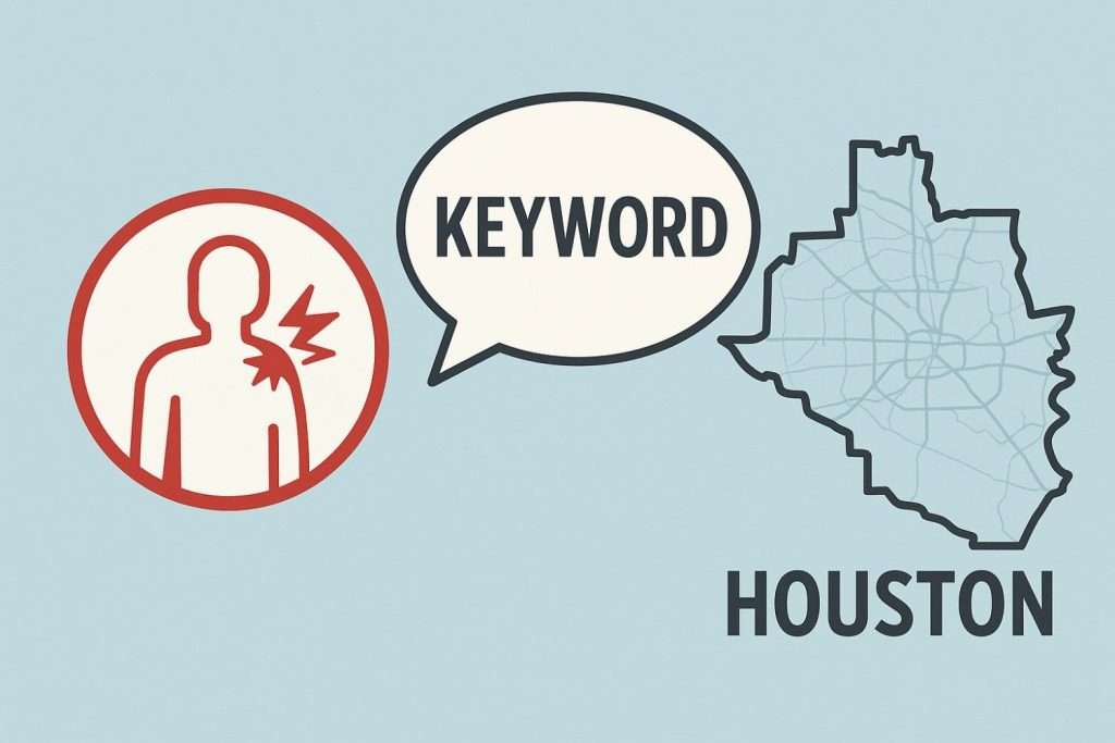 Pain Icon and Houston Map