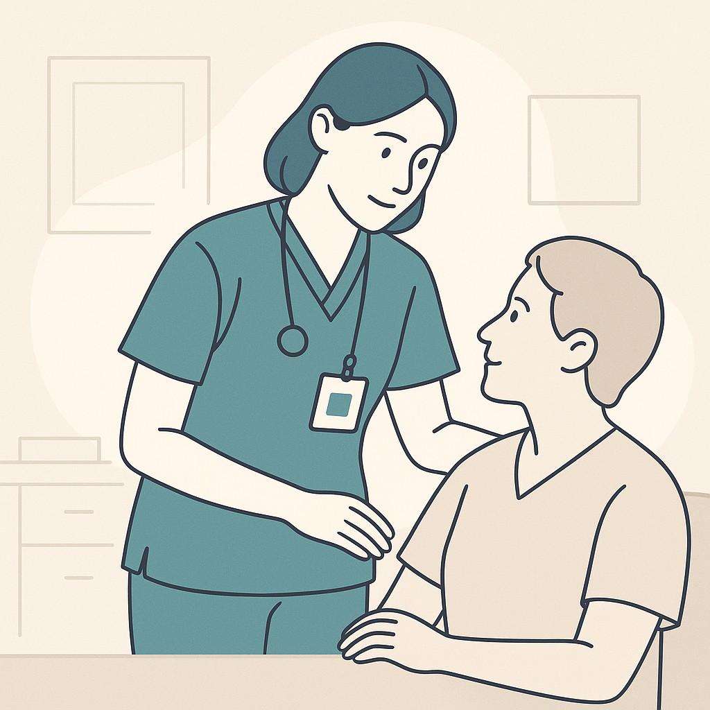 Caring Nurse in Calm Hospital Setting