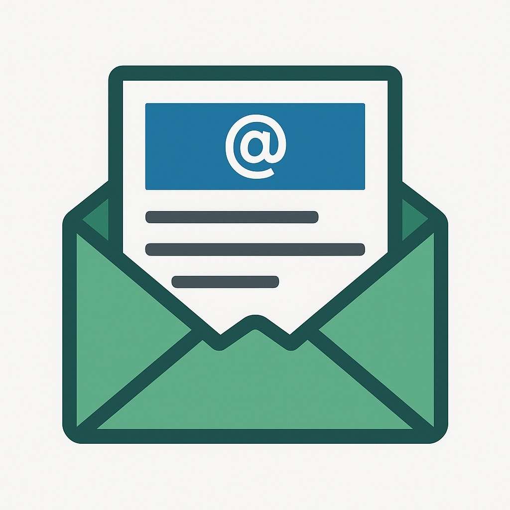 Email Icon in Green and Blue